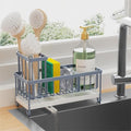 Cisily Sponge Holder for Kitchen Sink, Sink Caddy Organizer with High Brush Holder, Kitchen Countertop Organizers and Storage