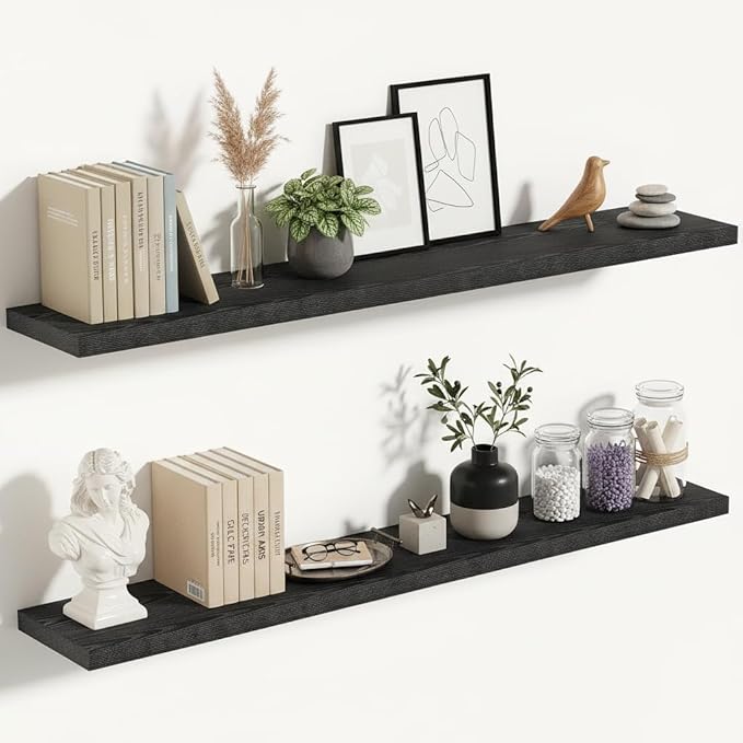 Vivelove 48 Inches Floating Shelves Wall Mounted, 10" Deep Wall Shelves for Bedroom, Bathroom, Living Room, Kitchen, Office, 
