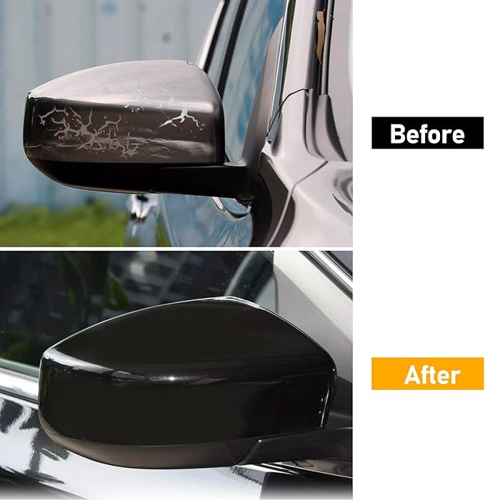 Moonlinks Compatible with Nissan Sentra 2013 2014 2015 2016 2017 2018 2019 Right Side Mirror Cover Replacement, Glossy Black Right Passenger Side Door Rearview Side Mirror Cap Trim