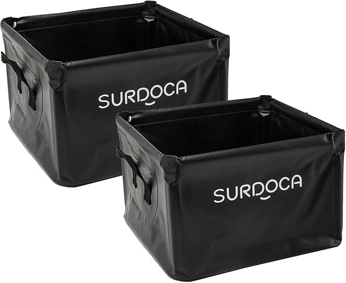 SURDOCA Fully Waterproof Car Trunk Organizer, Foldable Truck Organizer, Multifunctional Collapsible Car Storage Bag, Anti-Mud