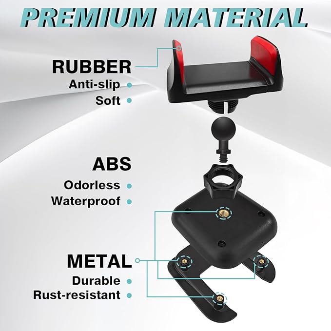 BestEvMod Seat Back Second Row Anchor 1/4 Screw Mount Phone Holder Tablet Mag Safe Compatible with 2022-2025 2026 Rivian R1T&R1S Backseat fits All Phones&Android 360° Adjustable (Phone Holder)