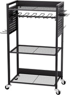 VEVOR 4-Tier Tool Organizer Cart, 150 lbs Load Capacity, Floor Stand Rolling Drill Holder and Stability Storage Rack, Heavy D
