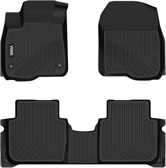 VIWIK Car Floor Mats for Honda CRV 2023 2024 2025, Automotive All Weather Car Mats for 2023 2024 2025CR-V TPE Rubber Floor Liners Front & Rear Non-Slip Odorless