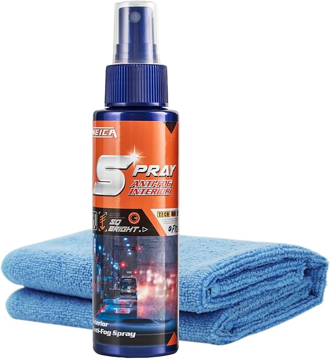 3-in-1 Ultimate Car Glass Care Kit: Water Spot Remover Polish, Hydrophobic Rain Repellent, Anti-Fog Spray for Windshield & Wi
