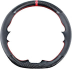 DIY Stitching Carbon Fiber Steering Wheel Cover for Nissan Rogue 2017-2020 / Leaf Kicks 2018-2020 / Altima 2019-2021 / Sentra Versa 2020 2021 15 inches Leather Interior Accessories