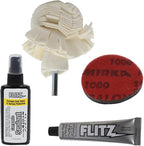 Flitz Car Headlight Restoration Kit - USA-Made Headlight Cleaner and Restorer Kit - Includes 1.7oz Polish, 1.7oz Sealant, 3" 