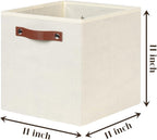 Temary 11x11 Storage Cubes Fabric Cube Storage Bins with Handles Clothes Storage Boxes Baskets for Organizing Home, Shelf, Cl