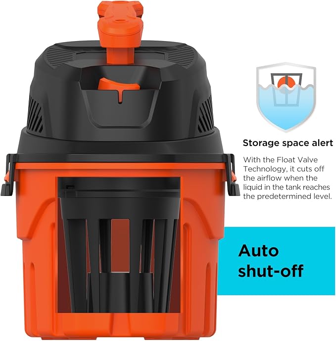 BLACK+DECKER Shop Vacuum Wet and Dry, 3 Gallon 3.0 Peak HP, 3-in-1 Portable Corded Shop Vac with Accessories, Vacuum Cleaner 