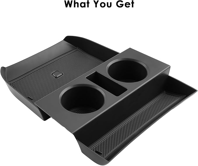for 2024 Palisade Lower Console Organizer for 2023-2025 Hyundai Palisade SE/SEL/XRT/Limited/Calligraphy Under Console Tray Palisade Accessories (23-25 Palisade ABS Under Organizer w/Cup Holder)