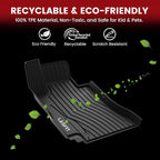 LASFIT Floor Mats for Mercedes Benz E Class 2017-2023 E300 / E350 / E400 / E450/ E43 AMG / E53 AMG / E63 AMG S (Fit Sedan & Wagon Only), All Weather TPE Floor Liners for E Class, 1st & 2nd Row