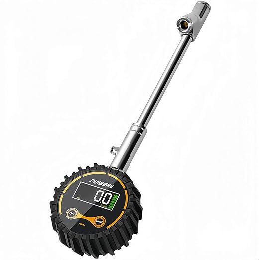 Semi Truck Digital Tire Pressure Gauge 200 PSI with LCD Color Screen, Heavy Duty Dual Head Chuck Tire Guage, ANSI B40.1 Certified - for Semi Trucks, Trucks, Cars, SUVs