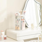 HBlife 360 Rotating Makeup Organizer Adjustable Carousel Large Capacity Revolving Perfume Organizer Skincare Organizers Cosme