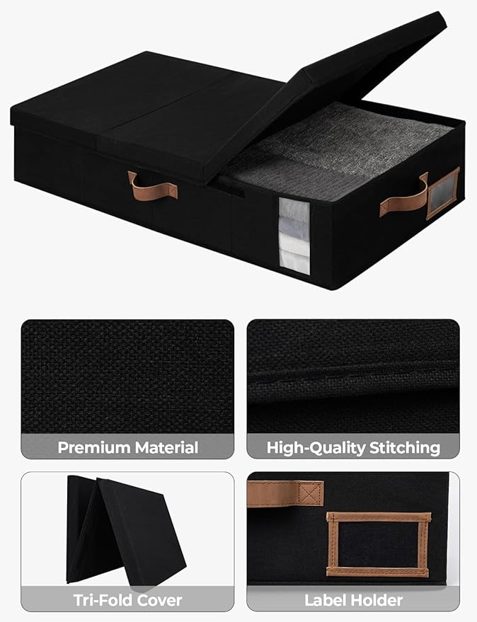 StorageWorks Underbed Storage Bins with Under Bed Storage with Lid