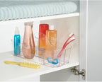 iDesign Clarity Cosmetic Organizer Tote for Vanity Cabinet to Hold Makeup, Beauty Products - Clear 14.5" x 7" x 5.75" (Pack o
