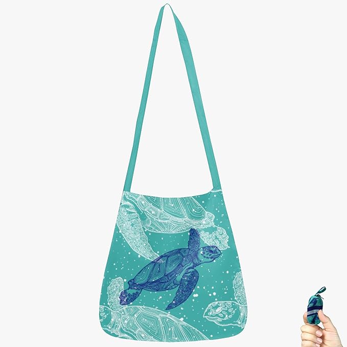 BeeGreen Reusable Grocery Shopping Bag -Travel Tote Bag - Foldable Compact Sturdy Bags