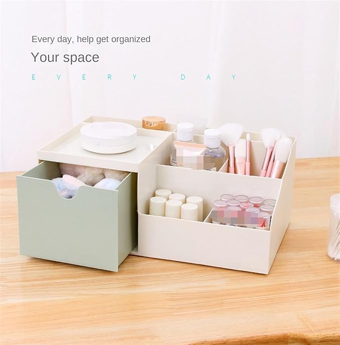 Cosmetics Organizer Dresser Cosmetic Storage Box Plastic Office Dresser Drawer Lipstick Type Skin Care Products Make Up Organ