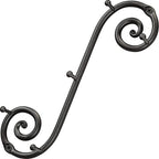 RTZEN Farmhouse Small Key Holder for Wall - Handcrafted Swirl Decorative 5 Key Hooks for Home Entryway - Wrought Iron Wall Mo
