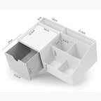 Cosmetics Organizer Dresser Cosmetic Storage Box Plastic Office Dresser Drawer Lipstick Type Skin Care Products Make Up Organ