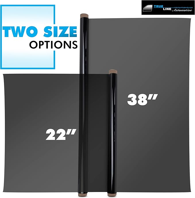 TRUE LINE Automotive 2ply Window Tint Film - Nano Carbon Car Tint Roll, 99% UV Resistant, Blackout Sun Shade Roll (35% 38'' Wide 10' Long)