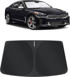 TINGLU Sun Shade for Kia Stinger 2018-2023 Accessories Windshield Sun Shade Window Shade UV Rays Protection Sun Visor Cover with Steering Wheel Sunshade Storage Bag