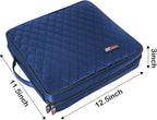 CCidea 200 Capacity CD or DVD Case Holder Portable Wallet Disc Storage Binder Nylon CD Bag for Car, Home, Travel Carrying Protector Organizer (200-Blue)