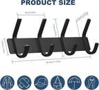 VAEHOLD Wall Hooks, Heavy Duty Aluminum Towel Hooks for Hanging Coat, Hat, Key, Clothes, Closet Hook Wall Mount for Kitchen, 