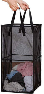 Pop Up Laundry Baskets - Mesh Collapsible Laundry Hampers Storage with Handle - Foldable for Washing Storage, Great for The K