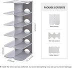 6-Tier Narrow Shoe Rack for Small Entryways, Space-Saving Adjustable Stackable Shelves, Free Standing Shoe Organizer for Clos