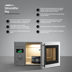 Rechargeable Safe Dehumidifier Bag 400g, Microwave Fast Reactivated Desiccant, Moisture Absorbing Packet for Safes,