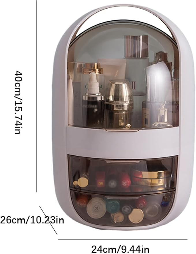 Makeup Storage,Skincare Organiser, Makeup Storage ，Skincare Organiser ， Display Boxes, Organizer with Portable Handle, Waterp