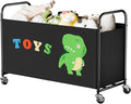 GRANNY SAYS Toy Box for Boys Girls, Large Toy Chest Storage with Wheels, Metal Kids Toy Storage Organizer for Stuffed Animals