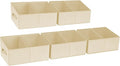 DIMJ Closet Storage Bins, 5 Pack Storage Baskets for Shelves, Foldable Closet Organizer with Handle, Linen Closet Organizers 