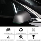Side Mirror Cover for Tesla Car Exterior Accessories ABS Plastic Outside Cap (Pack of 2)(Model S 2016-2020 Imitation Carbon Fiber Matte)