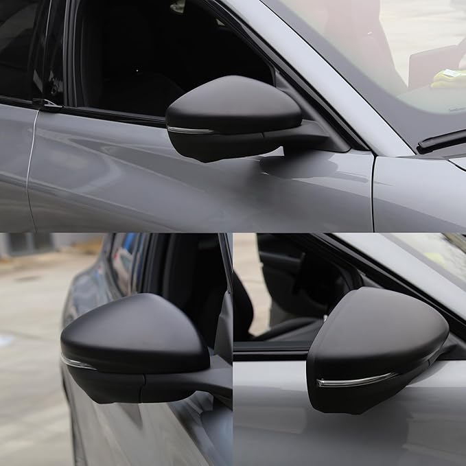 ROCCS Compatible with 2021-2023 Mustang Mach-E Side Mirror Cover Caps Auto Car Mirror Cover Rearview Mirror Guard Covers Replacement Door Side Exterior Decoration Trims Accessories(Matte Black)