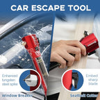 SINSEN Emergency Flashlight for Car, Seatbelt Cutter Window Breaker, 16-in-1 Multifunctional Safety Tool—Glass Hammer/Bright 