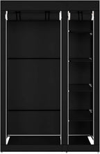 67" Portable Closet Storage Organizer Wardrobe Clothes Rack,Covered Garment Rack,Steel Tube Clothes Storage Organizer,Freesta