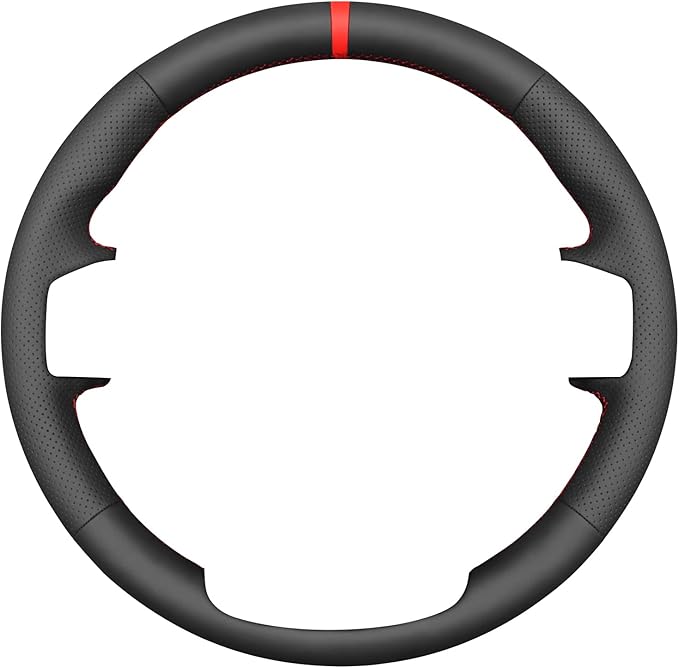 MEWANT Steering Wheel Cover for Ford F150 F250 F350 F450 Expedition 2018 Truck Accessory Made from Black Genuine Leather