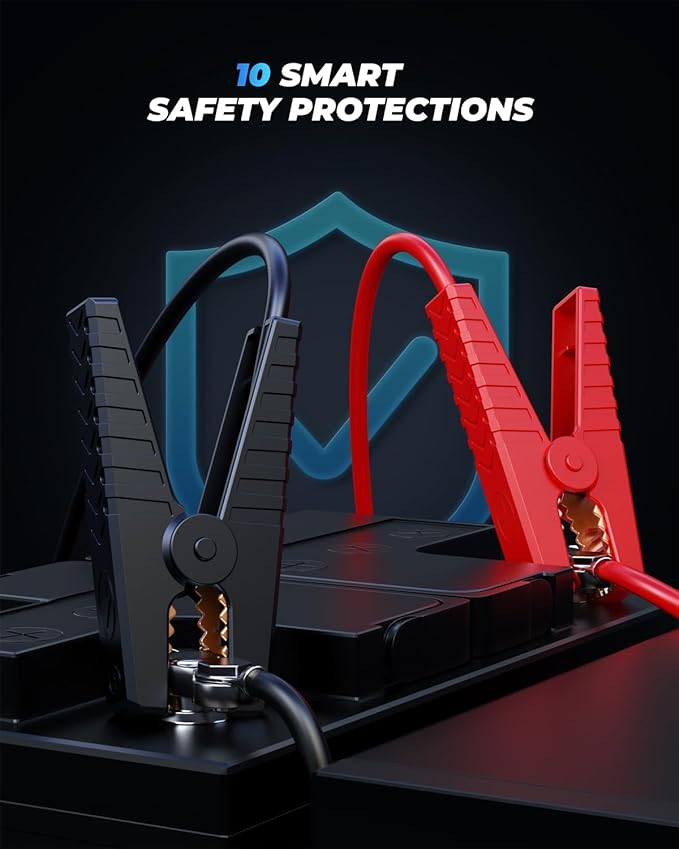 7000A Jump Starter Pack for Car, 12V Portable Jumper Starter (up to All Gas 8.0L Diesel Engine) with LCD Display, Jump Box