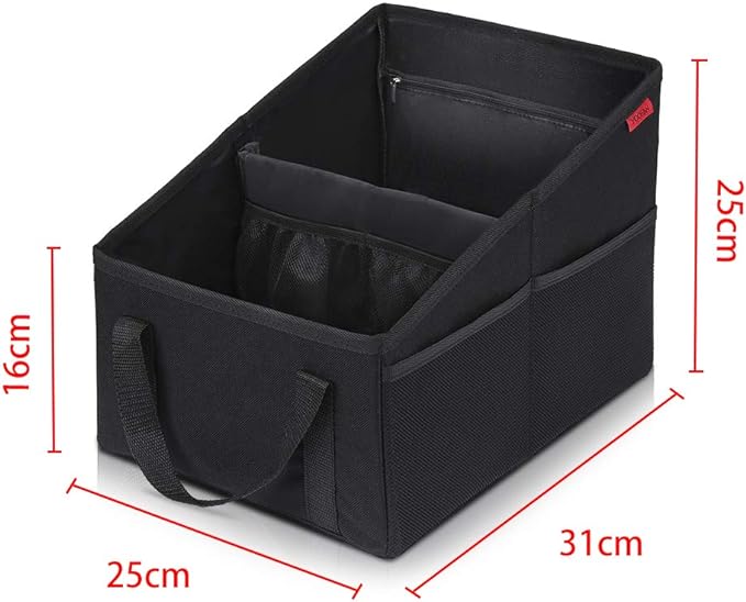 YOOFAN Car Seat Organizer - Passenger Seat Organizer, Collapsible Small Car Seat Storage Organizer for Console Front/Back,