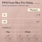 FootFitter Foam Shoe Trees with Handle for Women’s High Heels, Round Toe Travel Insert for Shoe Shape & Crease Protection