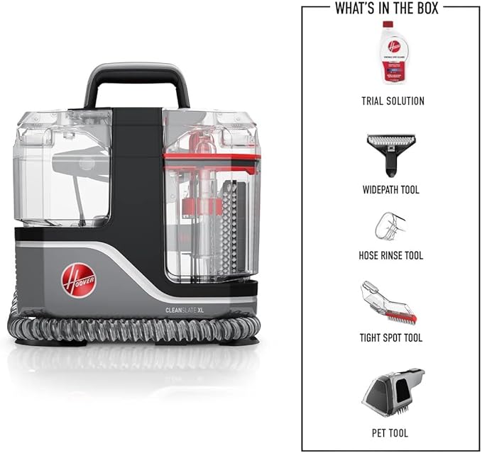 Hoover CleanSlate XL Deep Cleaning Carpet + Upholstery Spot Cleaner Machine with Specialized Tools, Permanent Stain Remover, 