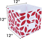 MAX Houser Fabric Storage Bins Cubes Baskets Containers with Dual Plastic Handles for Home Closet Bedroom Drawers Organizers,