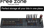 FREE ZONE Bit Organizer Set (Yellow) – 158-Hole Bit Storage – 1/4" Hex Bits & Drive Bits Adapter Storage – Toolbox Storage (T