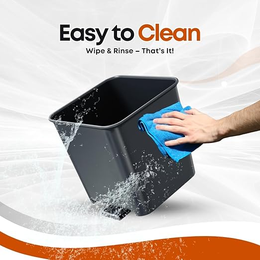 Car Trash Can Waterproof Vehicle Garbage Bin, Leakproof Anti Slip Floor Mat Clip Trash Bag Holder for Car, Truck, SUV, Van Portable Auto Trash Container with Stability Clips (Gray, Small)