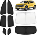 KUST Car Window Shades for Kia Sportage 2023-2025 2026 Windshield Sun Shade Side Window Cover UV Block Privacy Protection Sportage Accessories for Camping Blackout Rear Back Full Set 8PCS