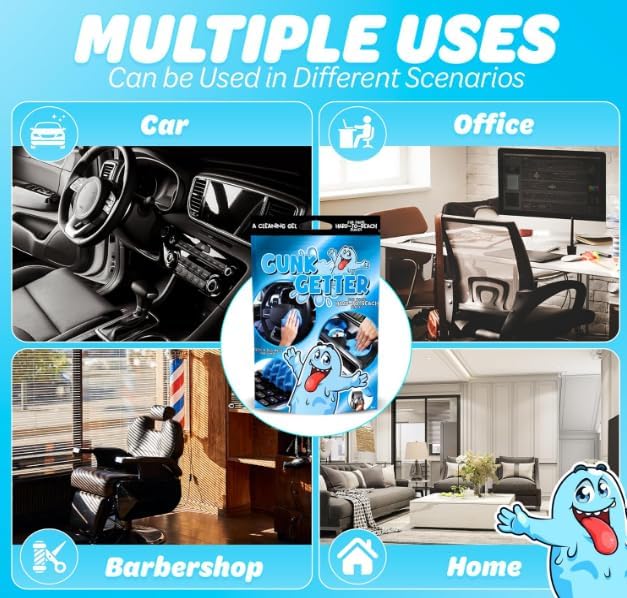 Cleaning Gel for Those Hard to Reach Places, Automotive Cup Holder Electronic Keyboard Office, Slime Gel Cleaner Dust Crumb R