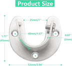 8 Packs Stainless Steel Closet Rod End Supports 1 Inch Wardrobe Bracket Heavy Duty Closet Pole Sockets Flange Rod Holder, U-S