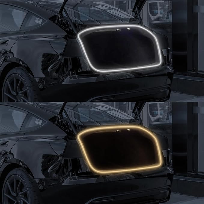 Trunk LED Light Strip for Tesla Model 3 Highland 23-25 Rear Trunk Cargo Light Interior Decoration Lights for Tesla Model 3 Refresh Easy Installation Trunk Accessories Ambient Lights (Warm White)