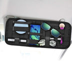 SourceTon 2 Packs Car Sun Visor Organizer, Car Visor Storage Anti-Slip Elastic Woven Board for Sunglass Holder Parking Fuel Card Digital Accessories