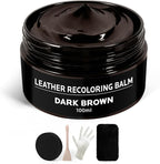 Brown Leather Recoloring Balm: Leather Color Restorer Conditioner, Leather Repair Kits for Vinyl Furniture Sofa Car Seats Sho